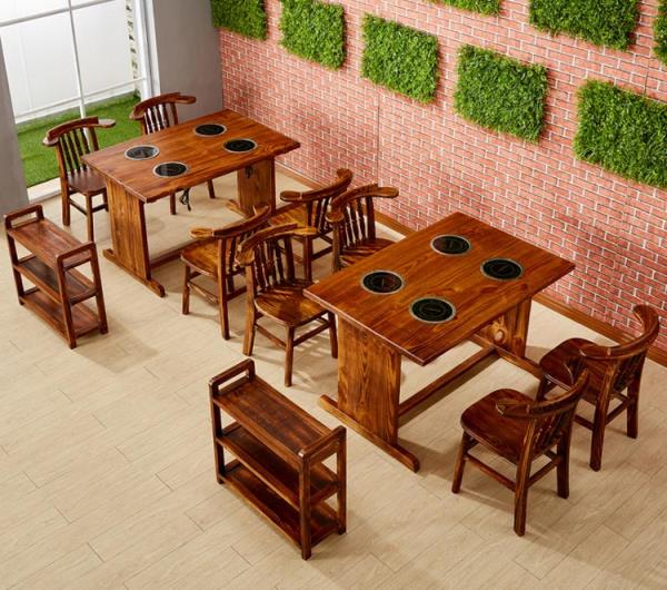 火燒木火鍋桌椅