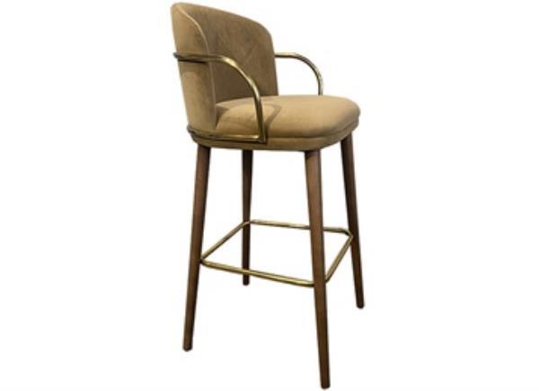 酒吧現代高靠背椅子_高檔吧臺輕奢椅