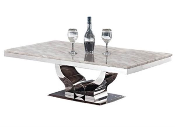 量販式ktv現代大理石不銹鋼長方形茶幾
