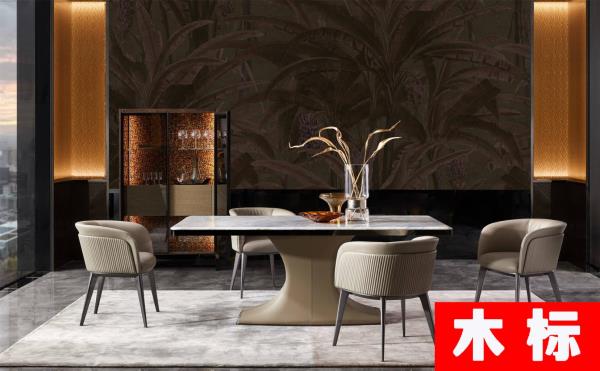 輕奢輕奢實木餐廳餐桌椅003